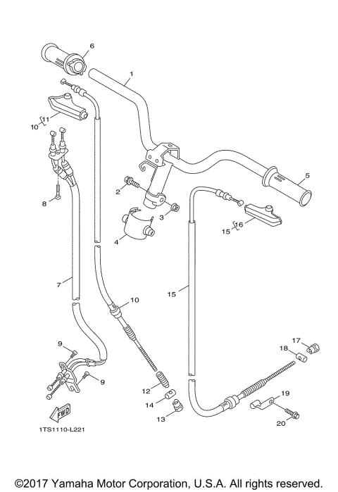 STEERING HANDLE CABLE