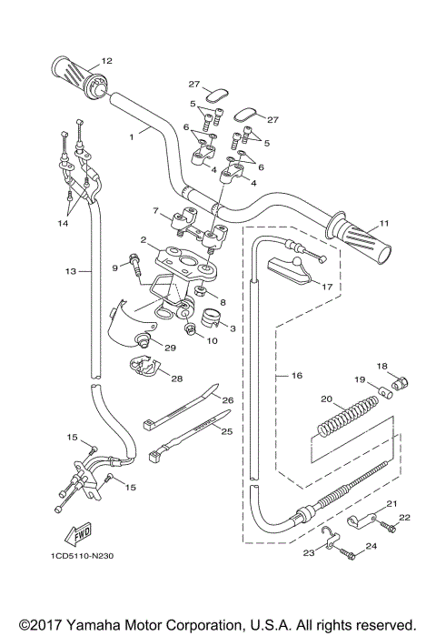 STEERING HANDLE CABLE