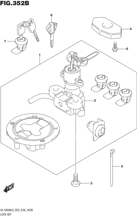 LOCK SET (FOR TOP CASE