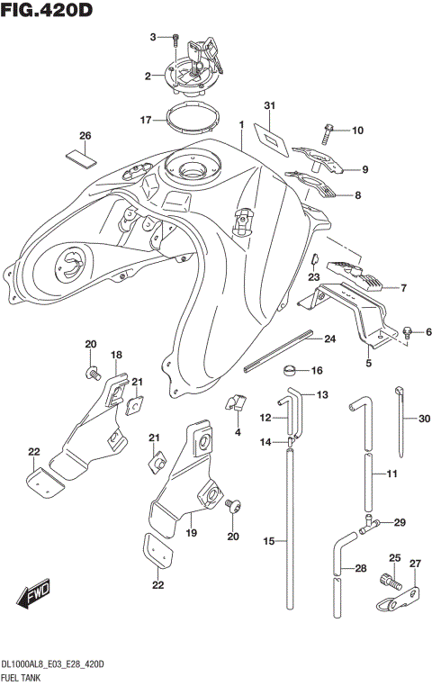FUEL TANK (DL1000AL8 E28) (FOR YVB