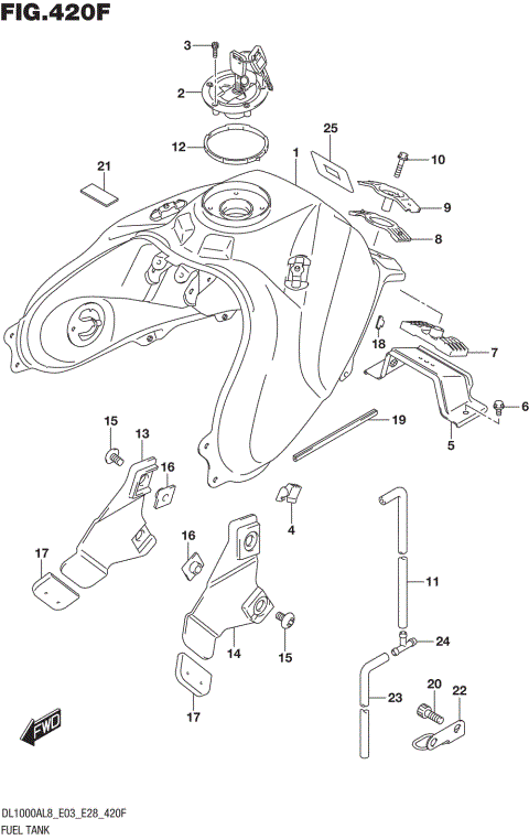 FUEL TANK (DL1000AL8 E33) (FOR YVB