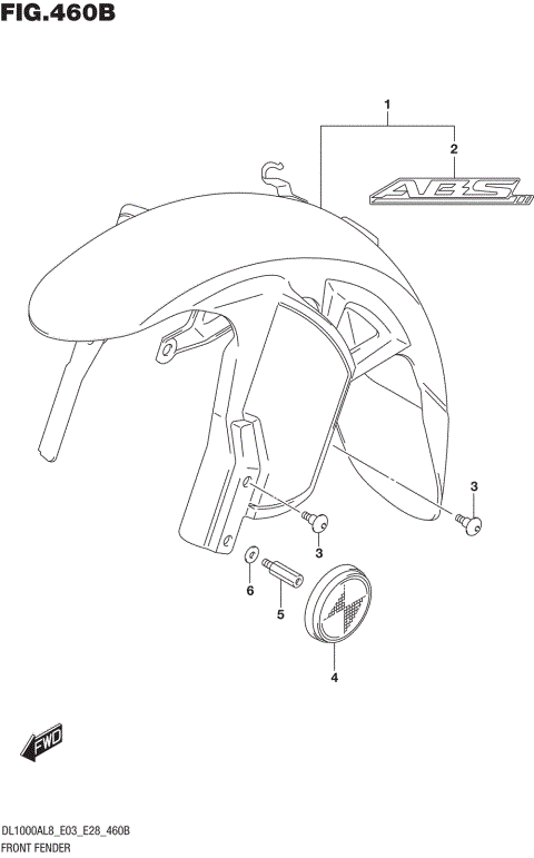 FRONT FENDER (DL1000AL8 E03) (FOR YVB