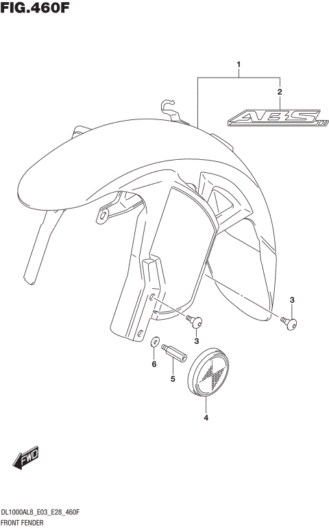 FRONT FENDER (DL1000AL8 E33) (FOR YVB