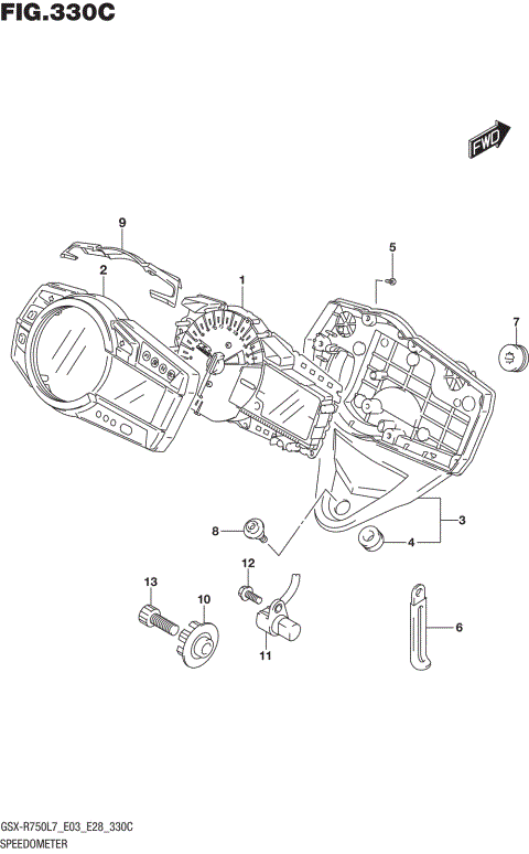 SPEEDOMETER (GSX-R750L7 E33)