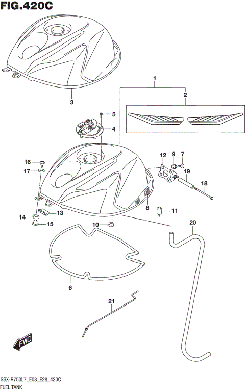 FUEL TANK (GSX-R750L7 E33)