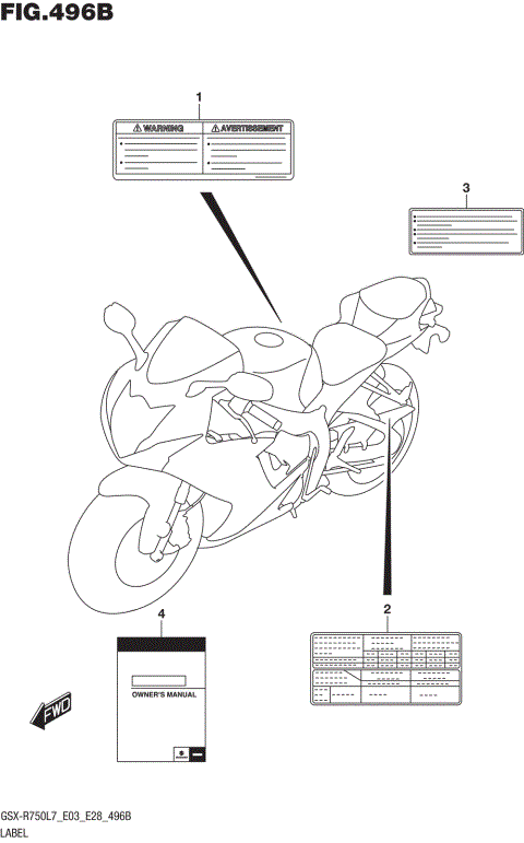 LABEL (GSX-R750L7 E28)