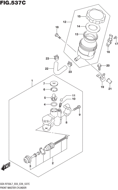 FRONT MASTER CYLINDER (GSX-R750L7 E33)