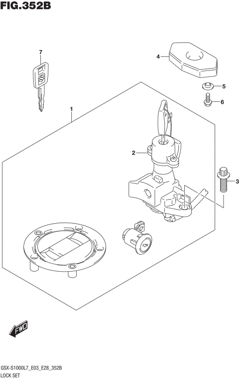 LOCK SET (GSX-S1000AL7 E03)