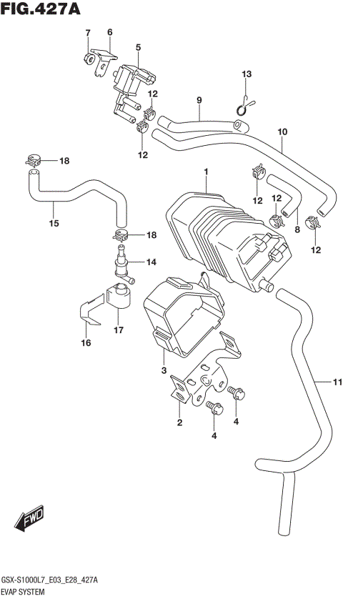 EVAP SYSTEM (GSX-S1000L7 E33)