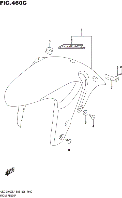 FRONT FENDER (GSX-S1000AL7 E28)