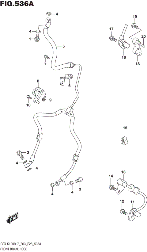 FRONT BRAKE HOSE (GSX-S1000L7 E33)