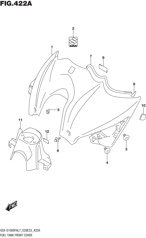 FUEL TANK FRONT COVER