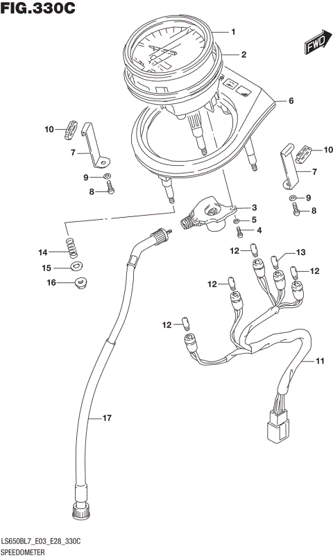 SPEEDOMETER (LS650BL7 E33)