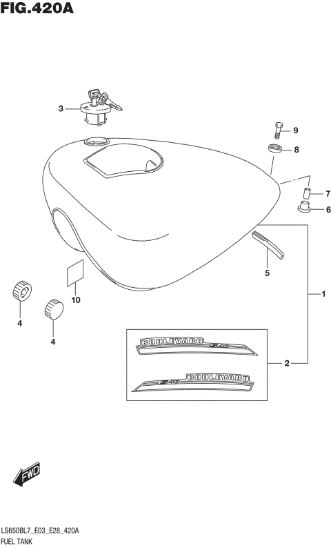 FUEL TANK (LS650BL7 E03)