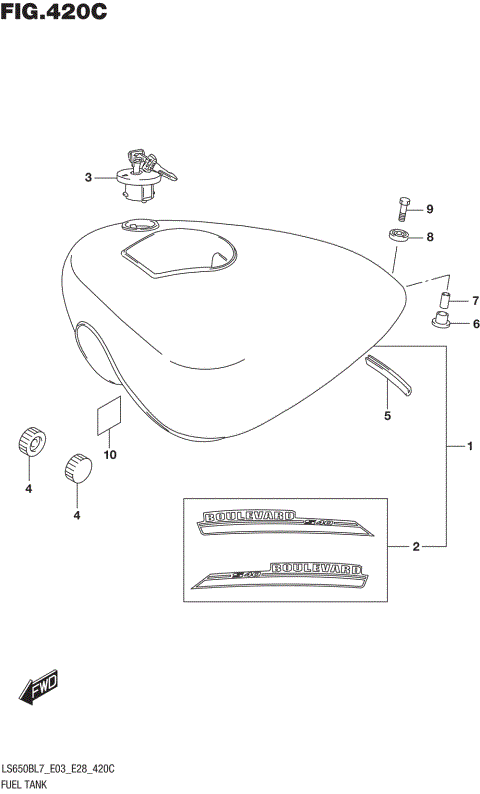 FUEL TANK (LS650BL7 E33)