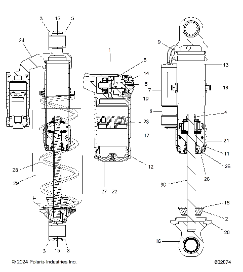 SUSPENSION, SHOCK, FRONT TRACK - S25AJT6REL (602074)