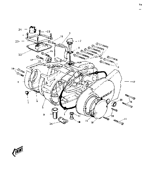 ENGINE COVERS (EXCEPT G3SS-C) ('69-'73)
