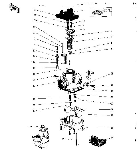 CARBURETOR ('69-'73)