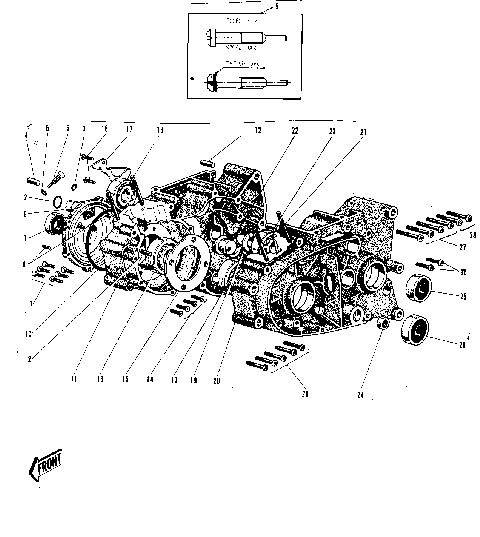 CRANKCASE ('69-'73)