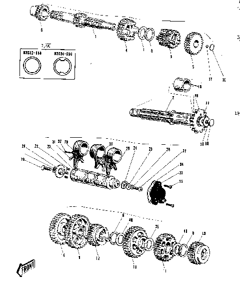 TRANSMISSION /CHANGE DRUM ('69-'73)
