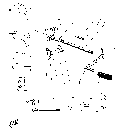 GEAR CHANGE MECHANISM ('69-'73)