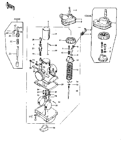 CARBURETOR  ('74-'75)