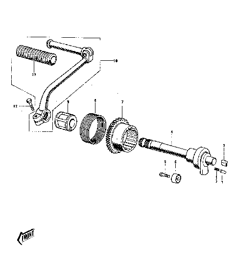 KICKSTARTER MECHANISM ('74-'75)