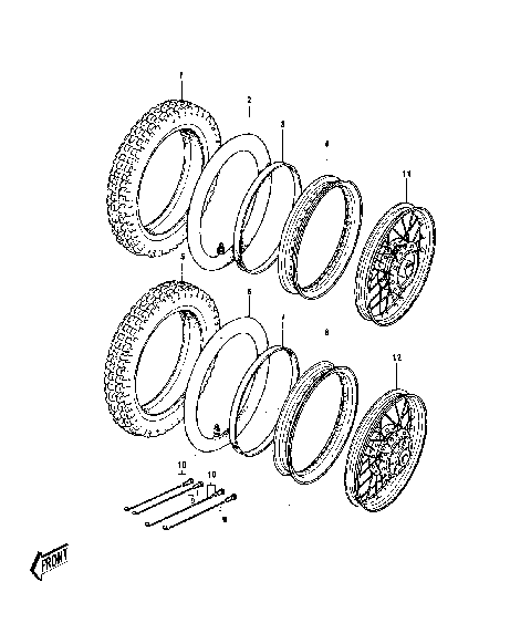 WHEELS/TIRES ('74-'75)