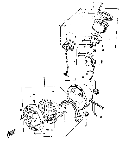 METER/HEADLIGHT ('74-'75)