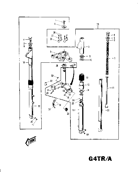 FRONT FORK G4TR/A 1/2 ('70-'73)