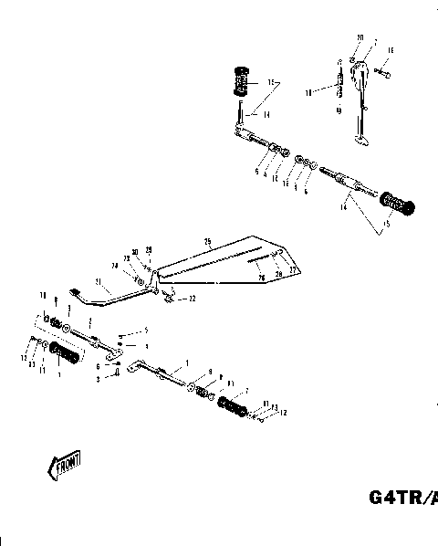 FOOTRESTS/STAND/BRAKE PEDAL G4TR/A/B ('7