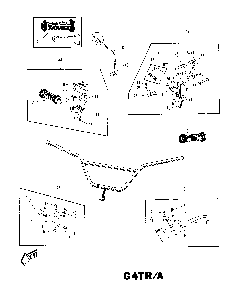 HANDLEBAR G4TR/A 1/2 ('70-'73)