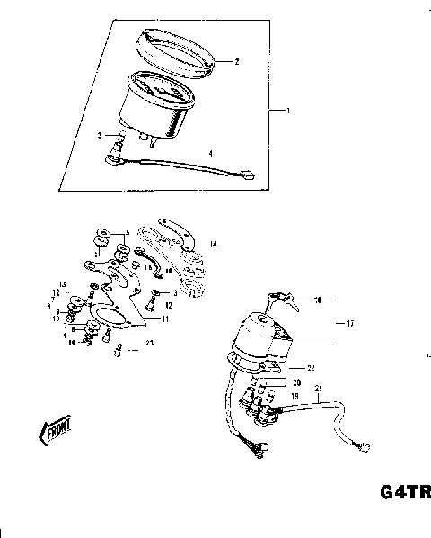 METERS/IGNITION SWITCH G4TR-C ('70-'73)