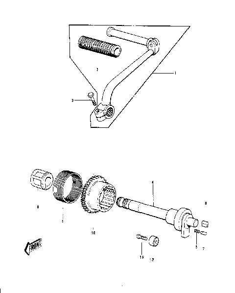 KICKSTARTER MECHANISM ('74-'75)