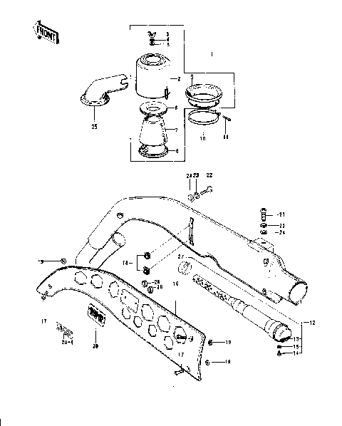 AIR CLEANER/MUFFLER ('74-'75)