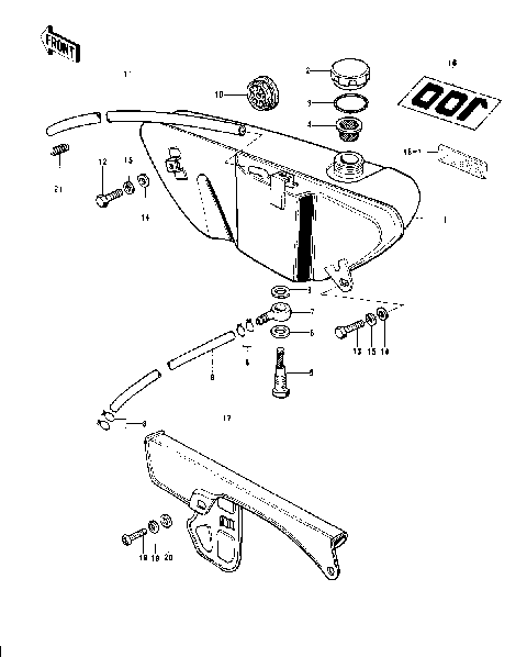 OIL TANK/CHAIN COVER ('74-'75)