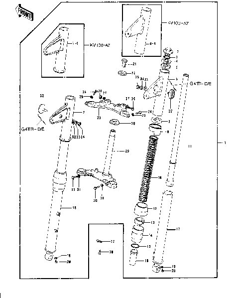 FRONT FORK ('74-'75)