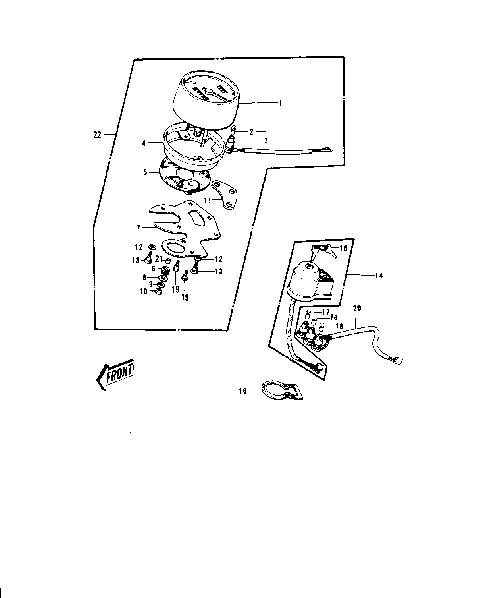 METER/IGNITION SWITCH ('74-'75)