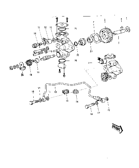 OIL PUMP ('72-'73 G5-A)
