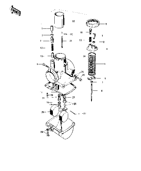 CARBURETOR ('72-'73 G5-A)