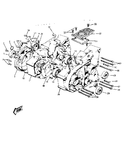 CRANKCASE ('72-'73 G5-A)