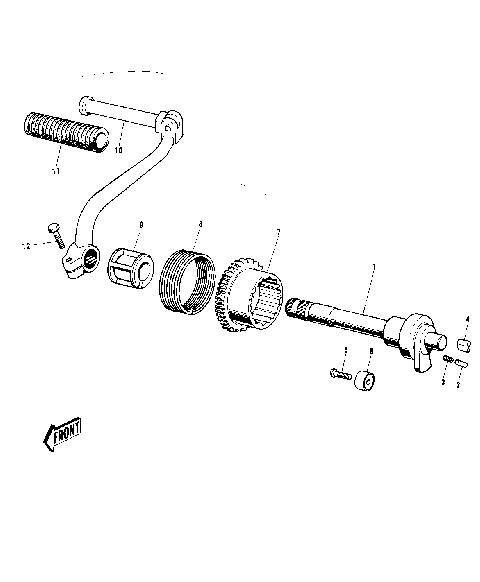KICKSTARTER MECHANISM ('72-'73 G5-A)