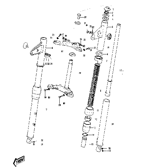 FRONT FORK ('72-'73 G5-A)