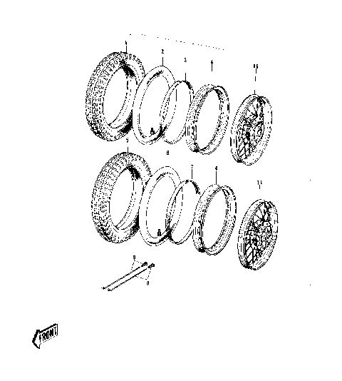 WHEELS/TIRES ('72-'73 G5-A)