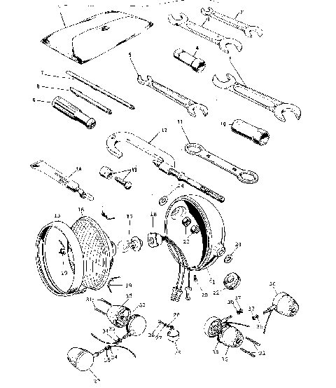 OWNER TOOLS/OPTIONAL PARTS ('72-'73 G5-A