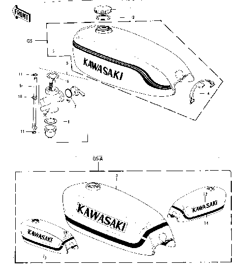 FUEL TANK ('72-'73 G5-A)