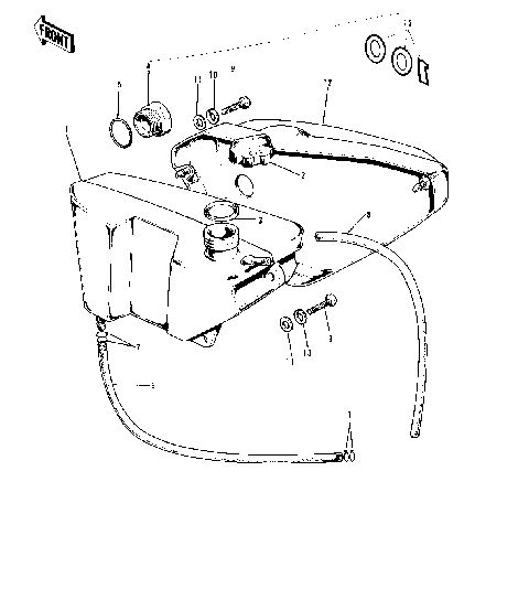 SIDE COVER/OIL TANK ('72-'73 G5-A)