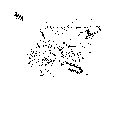SEAT/CHAIN COVER/CHAIN ('72-'73 G5-A)