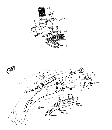 AIR CLEANER/MUFFLER ('74-'75 B/C)