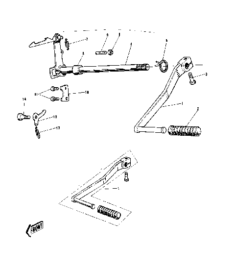 GEAR CHANGE MECHANISM ('74-'75 B/C)